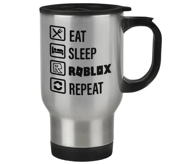 Eat — Stainless steel travel mug with lid, double wall 450ml
