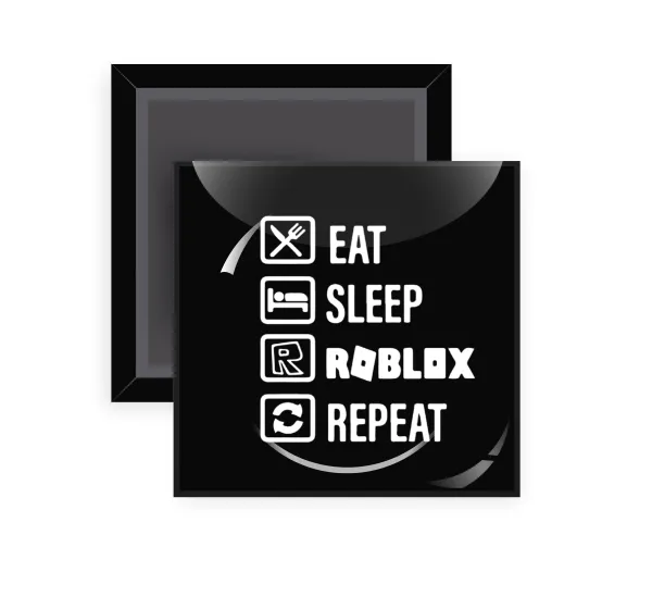 Eat — Square fridge magnet, 5x5cm