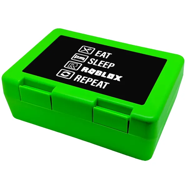 Eat — Children's cookie container GREEN 185x128x65mm (BPA free plastic)