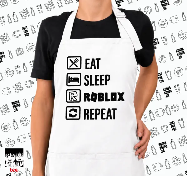 Eat — White chef's cooking apron with pockets (adult, white)