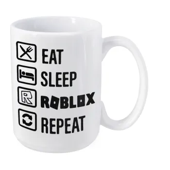 Eat, Sleep, Roblox, Repeat, Κούπα Mega, κεραμική, 450ml