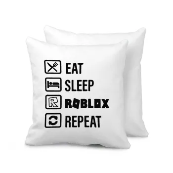 Eat, Sleep, Roblox, Repeat, Sofa cushion 40x40cm includes filling
