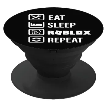 Eat, Sleep, Roblox, Repeat, Phone Holders Stand  Black Hand-held Mobile Phone Holder