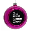 Purple Christmas tree ornament bauble 8cm