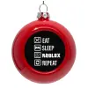 Red Christmas tree ornament bauble 8cm