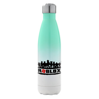 Roblox team, Metal mug thermos Green/White (Stainless steel), double wall, 500ml