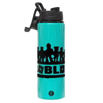 Roblox team, Metallic water bottle with safety lid, 850ml aluminum