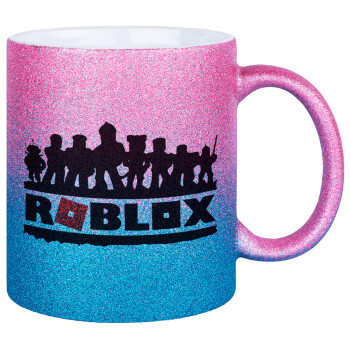 Roblox team, Κούπα Χρυσή/Μπλε Glitter, κεραμική, 330ml
