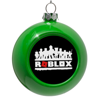 Roblox team, Green Christmas tree ornament bauble 8cm