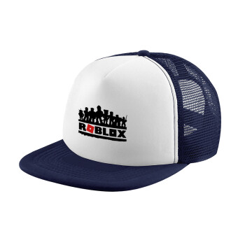 Roblox team, Καπέλο Ενηλίκων Soft Trucker με Δίχτυ Dark Blue/White (POLYESTER, ΕΝΗΛΙΚΩΝ, UNISEX, ONE SIZE)