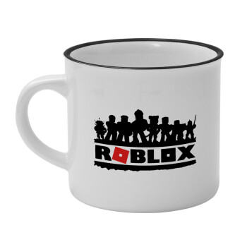 Roblox team, Κούπα κεραμική vintage Λευκή/Μαύρη 230ml