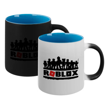 Roblox team, Κούπα Μαγική εσωτερικό μπλε, κεραμική 330ml που αλλάζει χρώμα με το ζεστό ρόφημα