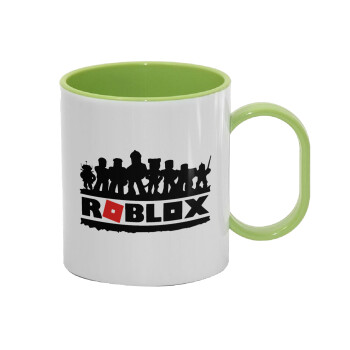 Roblox team, Κούπα (πλαστική) (BPA-FREE) Polymer Πράσινη για παιδιά, 330ml