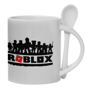 Roblox team, Κούπα, κεραμική με κουταλάκι, 330ml (1 τεμάχιο)
