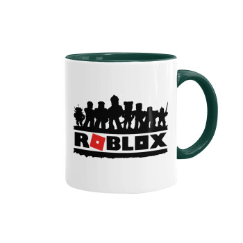 Roblox team, Κούπα χρωματιστή πράσινη, κεραμική, 330ml