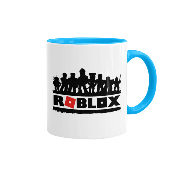 Roblox team, Κούπα χρωματιστή γαλάζια, κεραμική, 330ml