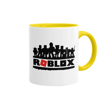 Roblox team, Κούπα χρωματιστή κίτρινη, κεραμική, 330ml