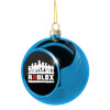 Blue Christmas tree ball ornament 8cm