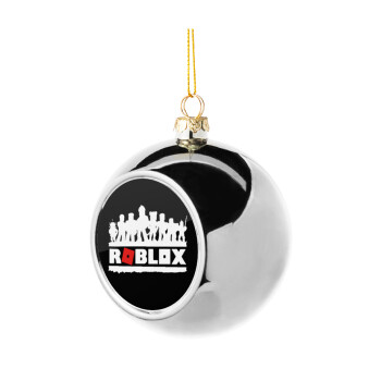 Roblox team, Χριστουγεννιάτικη μπάλα δένδρου Ασημένια 8cm