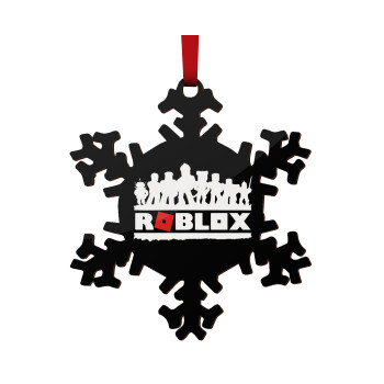 Roblox team, Χριστουγεννιάτικο στολίδι νιφάδα ξύλινο 9cm