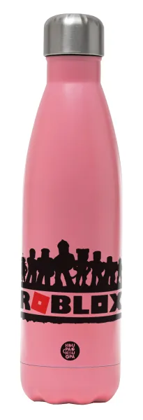 Roblox team — Metal mug thermos Pink Mat (Stainless steel), double wall, 500ml