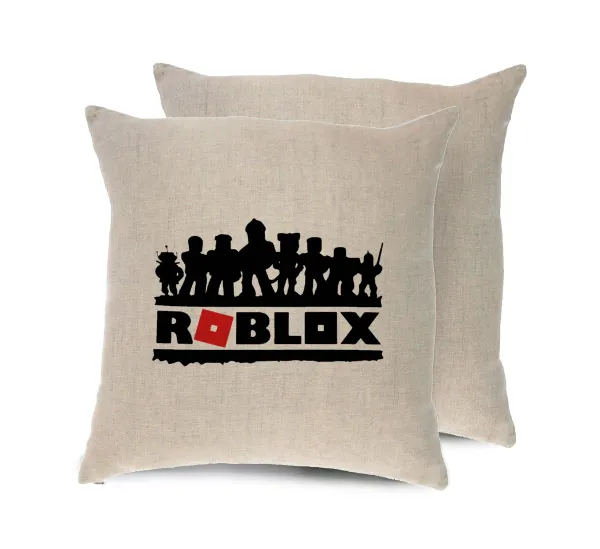 Roblox team — Linen sofa cushion, 40x40cm, filling included