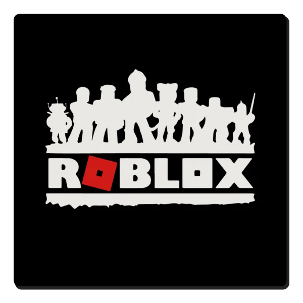 Roblox team — Square wooden magnet, 6x6cm