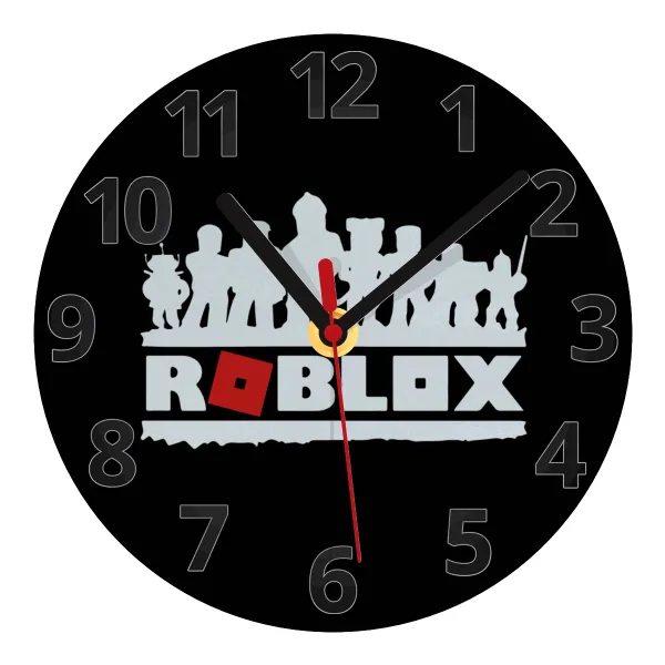 Roblox team — Glass wall clock (20cm)