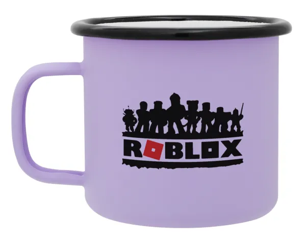 Roblox team — Metal enamel mug, matte light pastel purple, 360ml