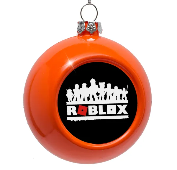 Roblox team — Στολίδι Χριστουγεννιάτικη μπάλα δένδρου Πορτοκαλί 8cm