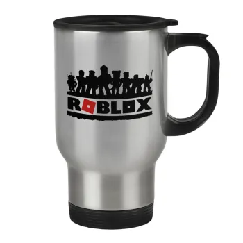 Roblox team, Stainless steel travel mug with lid, double wall 450ml