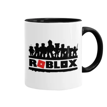 Roblox team, Κούπα χρωματιστή μαύρη, κεραμική, 330ml