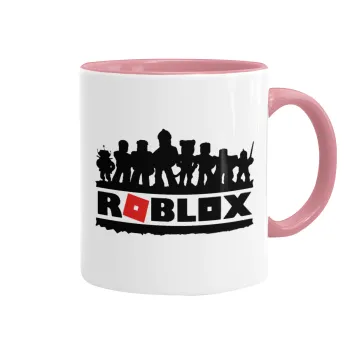 Roblox team, Mug colored pink, ceramic, 330ml