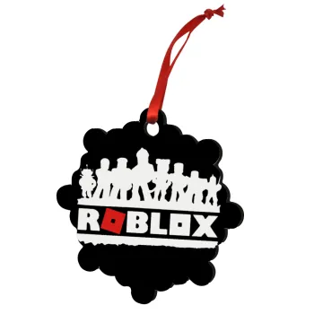 Roblox team, Στολίδι Χριστουγεννιάτικο στολίδι snowflake ξύλινο 7.5cm