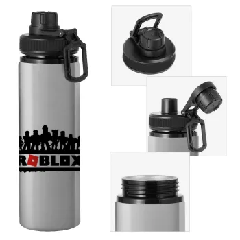 Roblox team, Metallic water bottle with safety cap, 850ml aluminum