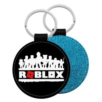 Roblox team, Μπρελόκ Δερματίνη, στρογγυλό ΜΠΛΕ (5cm)