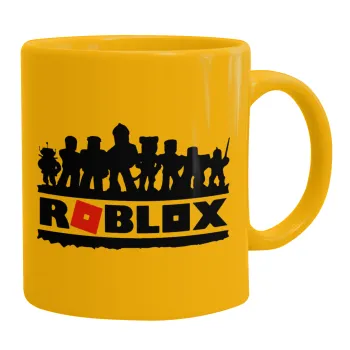 Roblox team, Ceramic coffee mug yellow, 330ml