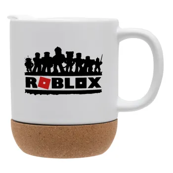 Roblox team, Κούπα, κεραμική με βάση φελού και καπάκι (ΜΑΤ), 330ml