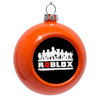 Roblox team, Orange Christmas tree ornament bauble 8cm