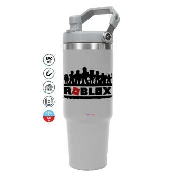 Roblox team, ΓΚΡΙ χρώματος Θερμός Ανοξείδωτο 890ml (30oz) με χερούλι