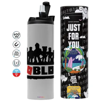 Roblox team, Tumbler stainless steel GREY 600ml