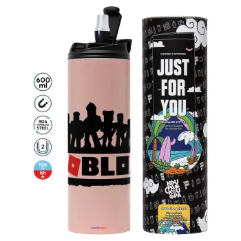 Roblox team, Tumbler stainless steel PINK 600ml