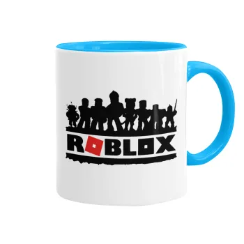 Roblox team, Mug colored light blue, ceramic, 330ml
