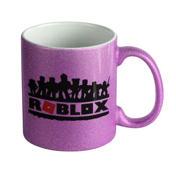 Roblox team, Κούπα Μωβ Glitter που γυαλίζει, κεραμική, 330ml