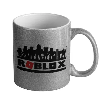 Roblox team, Κούπα Ασημένια Glitter που γυαλίζει, κεραμική, 330ml