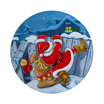 Santa Night, Επιφάνεια κοπής γυάλινη στρογγυλή (30cm)