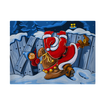 Santa Night, Επιφάνεια κοπής γυάλινη (38x28cm)