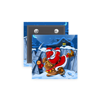 Santa Night, Κονκάρδα παραμάνα τετράγωνη 5x5cm