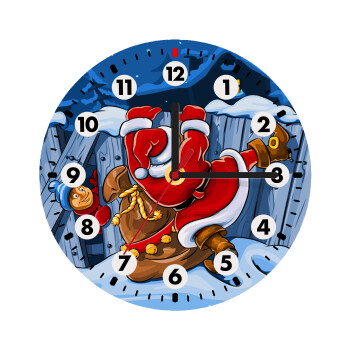 Santa Night, Ρολόι τοίχου ξύλινο (20cm)
