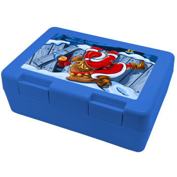 Santa Night, Children's cookie container BLUE 185x128x65mm (BPA free plastic)